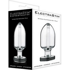 ElectraStim Invader Extreme Electro Πρωκτική Σφήνα με Δόνηση Ασημί