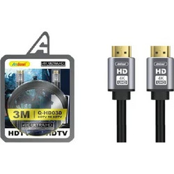 Andowl Καλώδιο HDMI Male to HDMI Male 3m Black Grey Q-HD030