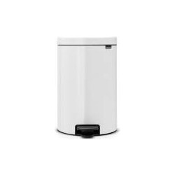 Brabantia Newicon Κάδος Απορριμάτων Κουζίνας Ανοξείδωτος με Πεντάλ Λευκός 20lt