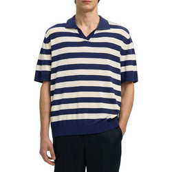 Selected Ανδρική Μπλούζα Polo Κοντομάνικη Navy Μπλε Λευκή 16101372