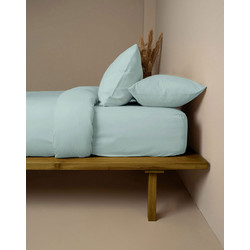 Sunshine Home Σεντόνι Ημίδιπλο Βαμβακερό με Λάστιχο 120x200+30 Feelings 114 Light Aqua