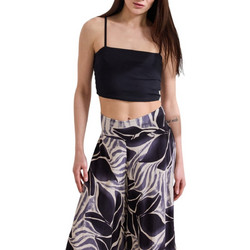 Namaste Γυναικείο Καλοκαιρινό Crop Top Βαμβακερό Μαύρο SS1326022