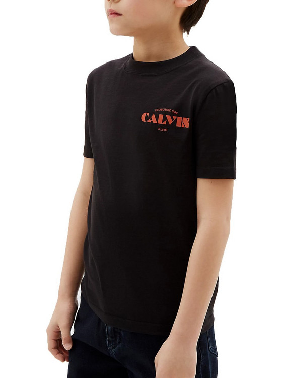 Calvin Klein Παιδικό T-Shirt Κοντομάνικο Μαύρο LVCKTJA40B-BEH