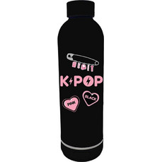 Must K-Pop Παιδικό Παγούρι Θερμός Ανοξείδωτο Μαύρο 500ml