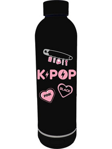 Must K-Pop Παιδικό Παγούρι Θερμός Ανοξείδωτο Μαύρο 500ml