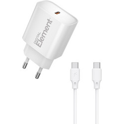 Element CH-150C Φορτιστής με Καλώδιο USB-C με Θύρα USB-C 20W Power Delivery