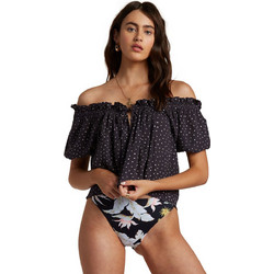 Billabong Sunny Skies Γυναικείο Καλοκαιρινό Crop Top Μαύρο W3TP17BIP1-328