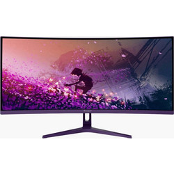Arozzi NoVa Ultrawide VA HDR Curved Gaming Monitor 34" 3440x1440 QHD 165Hz 4ms Purple