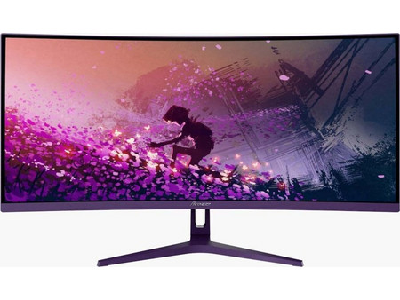 Arozzi NoVa Ultrawide VA HDR Curved Gaming Monitor 34" 3440x1440 QHD 165Hz 4ms Purple