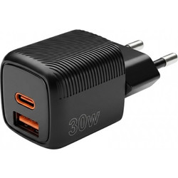Fitpaddy Mini GaN Φορτιστής χωρίς Καλώδιο με Θύρα USB-A & Θύρα USB-C 30W Quick Charge 3.0 & Power Delivery