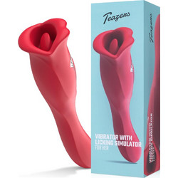 Teazers with Licking Κλειτοριδικός Δονητής Κόκκινος