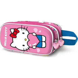Karactermania Hello Kitty Heart Κασετίνα Βαρελάκι με 2 Θήκες Ροζ 09608