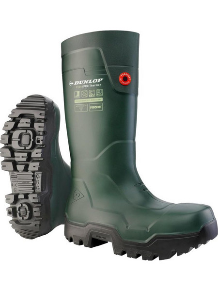 Dunlop Purofort FieldPRO Thermo+ Γαλότσες Ασφαλείας Γονάτου Πράσινες