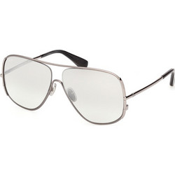 Max Mara MM0190-15C Ανδρικά Γυαλιά Ηλίου Aviator Μεταλλικά Ασημί με Διαφανές Φακό