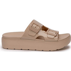 Luofu Γυναικείες Παντόφλες Καλοκαιρινές Flatforms Ανατομικές Αντιολισθητικές Μπεζ SD11040