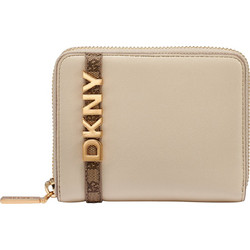 DKNY Μικρό Γυναικείο Πορτοφόλι με Φερμουάρ Μπεζ R6216M25-LT3