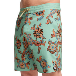 Billabong Good Times Ανδρικό Μαγιό Βερμούδα Floral Τιρκουάζ EBYBS00127-GGV1
