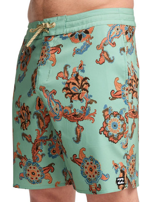 Billabong Good Times Ανδρικό Μαγιό Βερμούδα Floral Τιρκουάζ EBYBS00127-GGV1