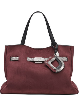 DKNY Γυναικεία Τσάντα Χειρός Σουέτ Μπορντό R63DMK43-AWN