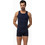Minerva Αμάνικο Ανδρικό Φανελάκι Bamboo Navy Μπλε 90-10720