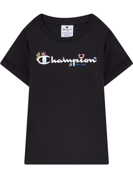Champion Παιδικό T-Shirt Κοντομάνικο Μαύρο 405224-KK001
