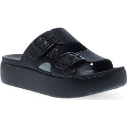 Luofu Γυναικείες Παντόφλες Καλοκαιρινές Flatforms Ανατομικές Αντιολισθητικές Μαύρες 11833054