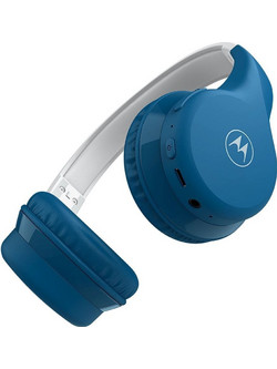 Motorola JR300 Ενσύρματα & Ασύρματα Bluetooth Ακουστικά On Ear Λευκά Μπλε