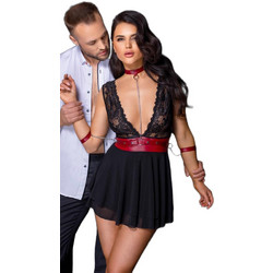 Cottelli Sexy Φόρεμα See Through με Δαντέλα Μαύρο 27414401021