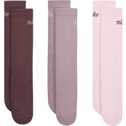 Nike Everyday Ανδρικές Κάλτσες Ψηλές Ροζ Καφέ Σομόν 3Pack IH8528-903