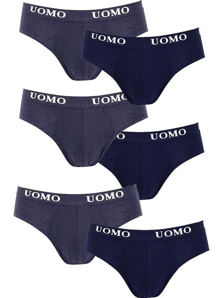 Uomo Ανδρικά Σλιπ Βαμβακερά 6Pack 1017-6P