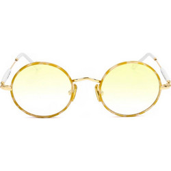 Eyepetizer QUATREC4-QLL14F Γυναικεία Γυαλιά Ηλίου Στρογγυλά Μεταλλικά Χρυσά με Κίτρινο Φακό