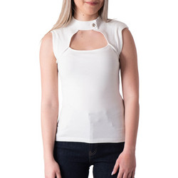 Liu Jo Γυναικείο Καλοκαιρινό Top Πλεκτό Λευκό CF3019MS99E-X0256