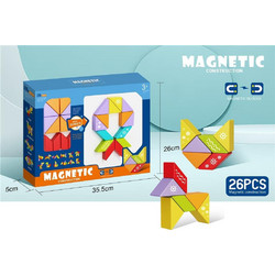 Blue Toys Magnet Blocks Μαγνητικές Κατασκευές 26τμχ