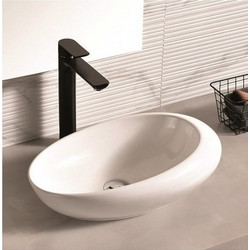 Inter Ceramic Επικαθήμενος Νιπτήρας Μπάνιου Οβάλ Πορσελάνης 59x37x14.5cm Μπεζ ICB589