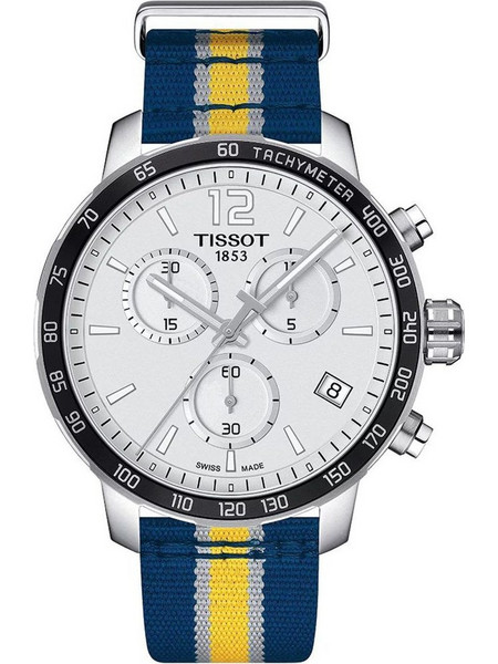Tissot Ανδρικό Ρολόι Χρονογράφος με Μπλε Υφασμάτινο Λουράκι T095.417.17.372.00