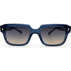 Enzo SZ8818 C6 Ανδρικά Γυαλιά Ηλίου Τετράγωνα Κοκάλινα Μπλε με Μαύρο Φακό