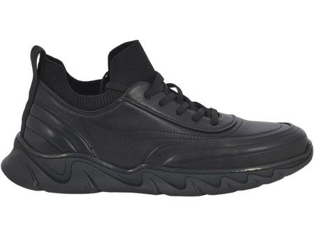 Berto Lucci Ανδρικά Sneakers Μποτάκια με Κάλτσα Μαύρα 90252-160-5008