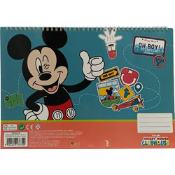 Gim Mickey Μπλοκ Ζωγραφικής 23x33cm 40 Φύλλων με Αυτοκόλλητα 340-92416