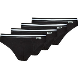 Dim Ανδρικά Σλιπ Βαμβακερά Μαύρα 4Pack D6577-0HZ