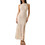 Guess Liza Maxi Καλοκαιρινό Φόρεμα για Γάμο / Βάπτιση Πλεκτό Μπεζ W6GK16K2953-A11C
