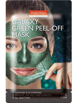 Purederm Galaxy Green Diamond Glow Nephrite Peel-Off Μάσκα Προσώπου για Λάμψη με Πράσινο Τσάι 10gr