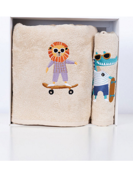 Sunshine Home Fluffy Crocodile Σετ Παιδικές Πετσέτες 2τμχ 111-176-8