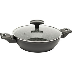 Pedrini Maori Κατσαρόλα Ημιχύτρα Αλουμινίου Πέτρα 32cm 5lt
