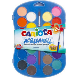 Carioca Σετ Νερομπογιές με Πινέλο 6x24 Χρώματα 12660-2