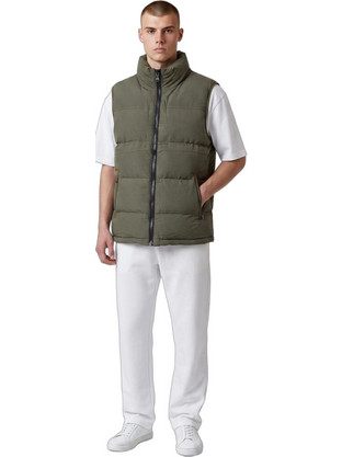 Ben Tailor Αμάνικο Ανδρικό Μπουφάν Puffer Χακί BENT.1848