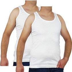 Onurel Αμάνικα Ανδρικά Φανελάκια Βαμβακερά Σετ 2Pack Λευκά 2363