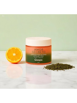 Guapa Amor Secreto Green Tea Mandarin Lip Scrub Pot με Χρώμα 30gr