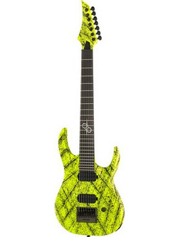Solar Guitars A1.7LN Canibalismo+ Ηλεκτρική Κιθάρα ST Style με Ταστιέρα Ebony 7 Χορδών Lemon Neon Matt