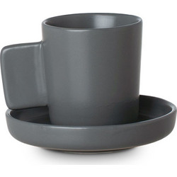 Estia Fine Grind New Bone Φλιτζάνι Espresso Πορσελάνης Γκρι 90ml 07-35525