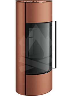 Spartherm Senso M H2O Copper Black Eboris 1300 Ατσάλινη Ξυλόσομπα Καλοριφέρ 10.3kW